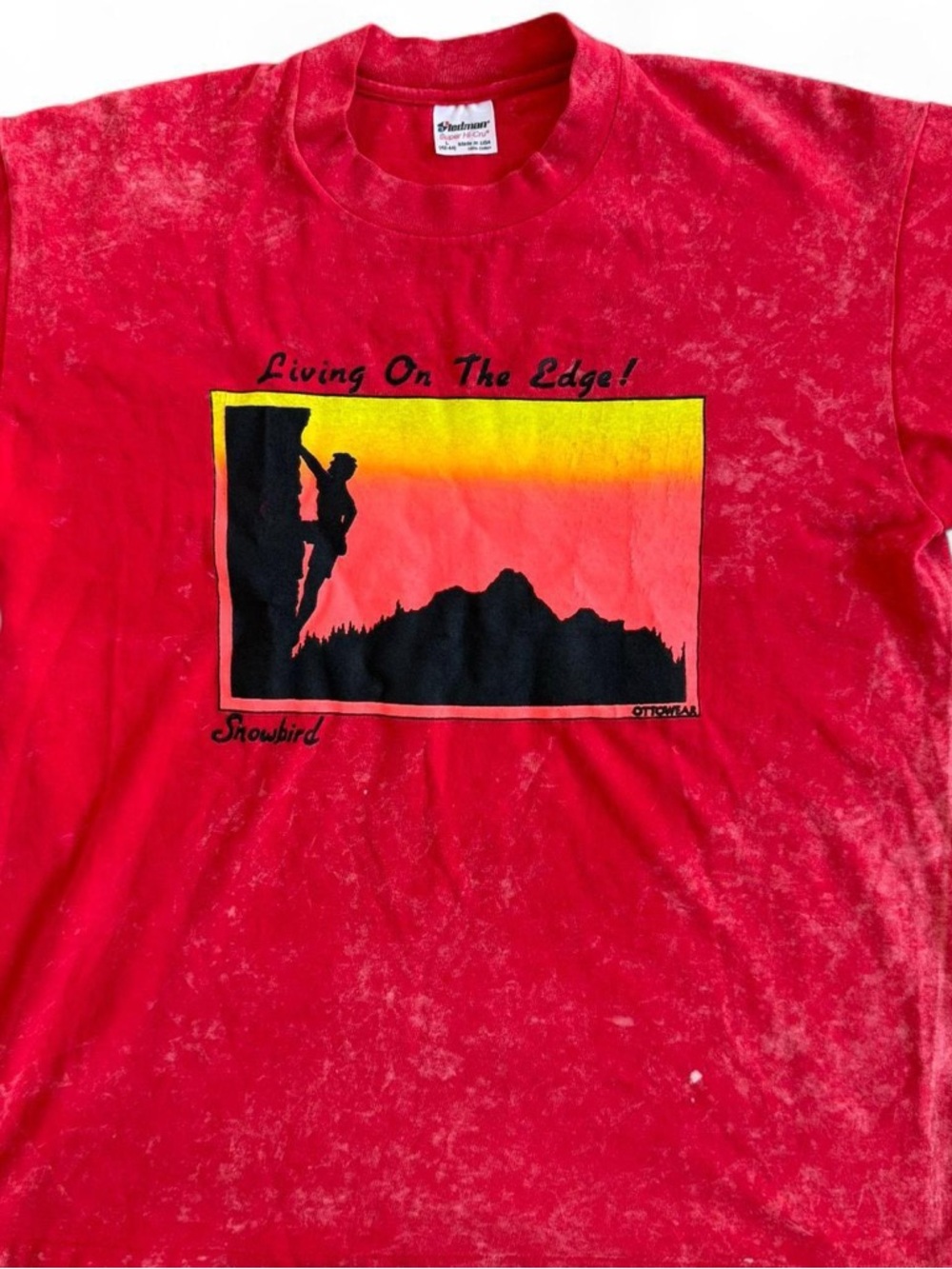 Vintage ‘Living on the Edge’ Snowbird Ottowear Rock Climbing Shirt